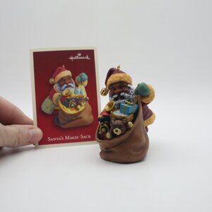 2005 Hallmark Keepsake Ornament African American "Santa's Magic Sack"